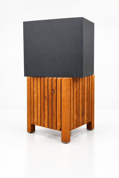 Pflanzkübel Lärche | HPL Anthrazit – 50×50×50 cm