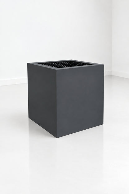 Pflanzkübel Lärche | HPL Anthrazit – 50×50×50 cm