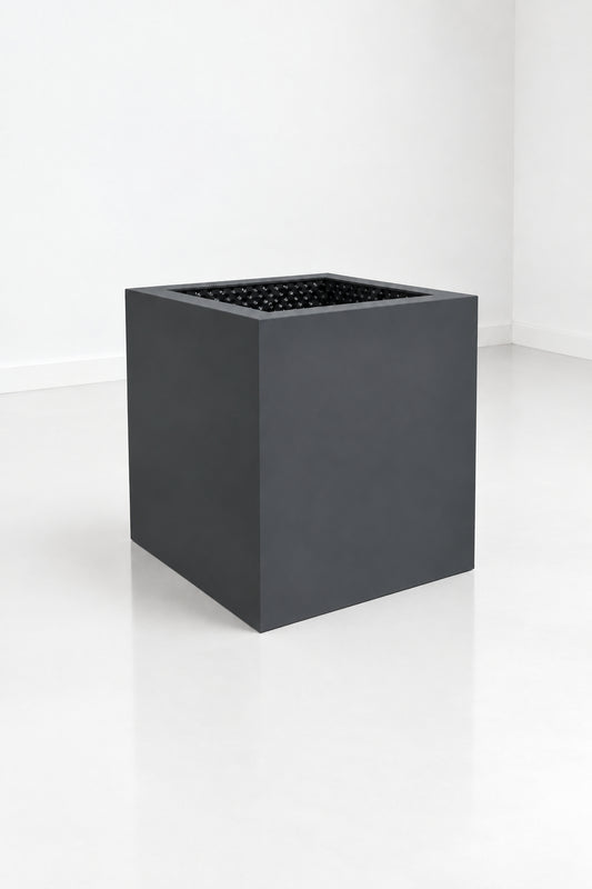 Pflanzkübel Lärche | HPL Anthrazit – 50×50×50 cm